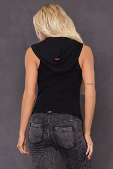 Women | Deluxe Motorcross Hoodie Vest | Black