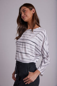 Dolman Sleeve Blouse | Frosted Stripe Print
