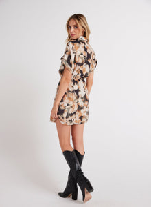 Drop Shoulder Shirt Dress | Harvest Floral Print