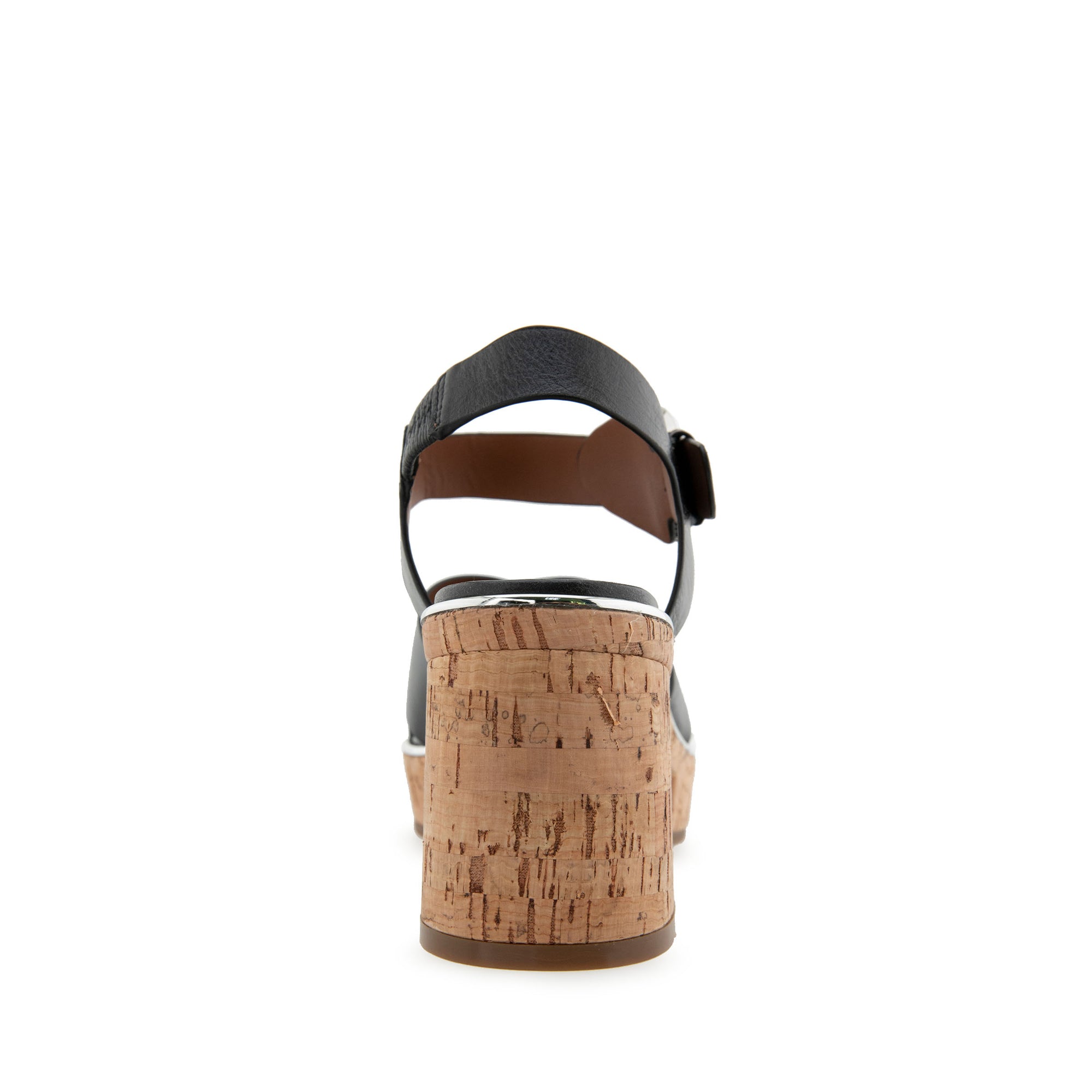 Zephyr Sandal Dress Platform | Black Burnished Leather