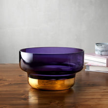 Contour Bowl - Small | Clear Crystal/Gold