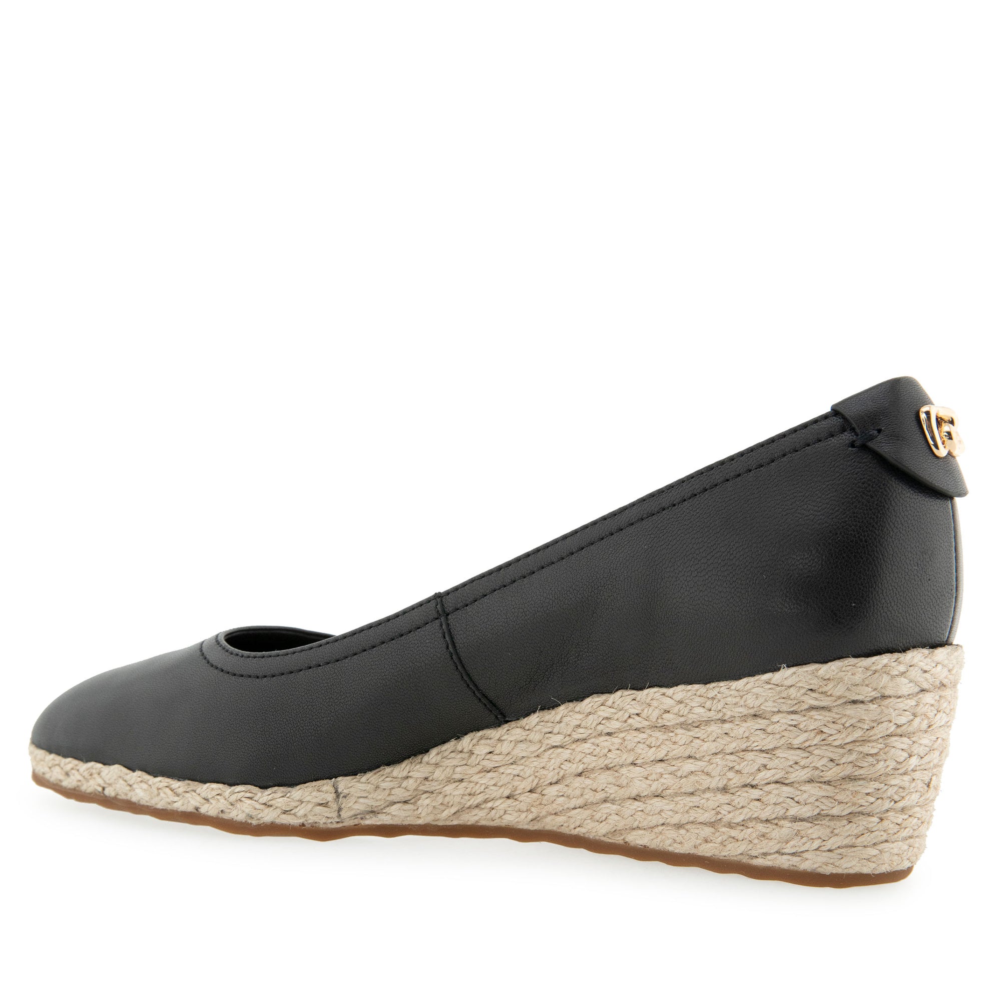 Roma Dress Wedge | Black Leather