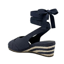 Roberta Dress Wedge | Navy Linen