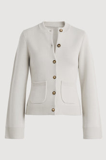 Karolina | Eames Organic Cotton-Wool Cardigan in Size Extra Small - Flat