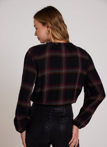 Elastic Shirred Top | Autumn Sunset Plaid