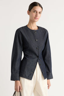 Karolina | Emerson Cinch-Waist Denim Jacket in Size Extra Small