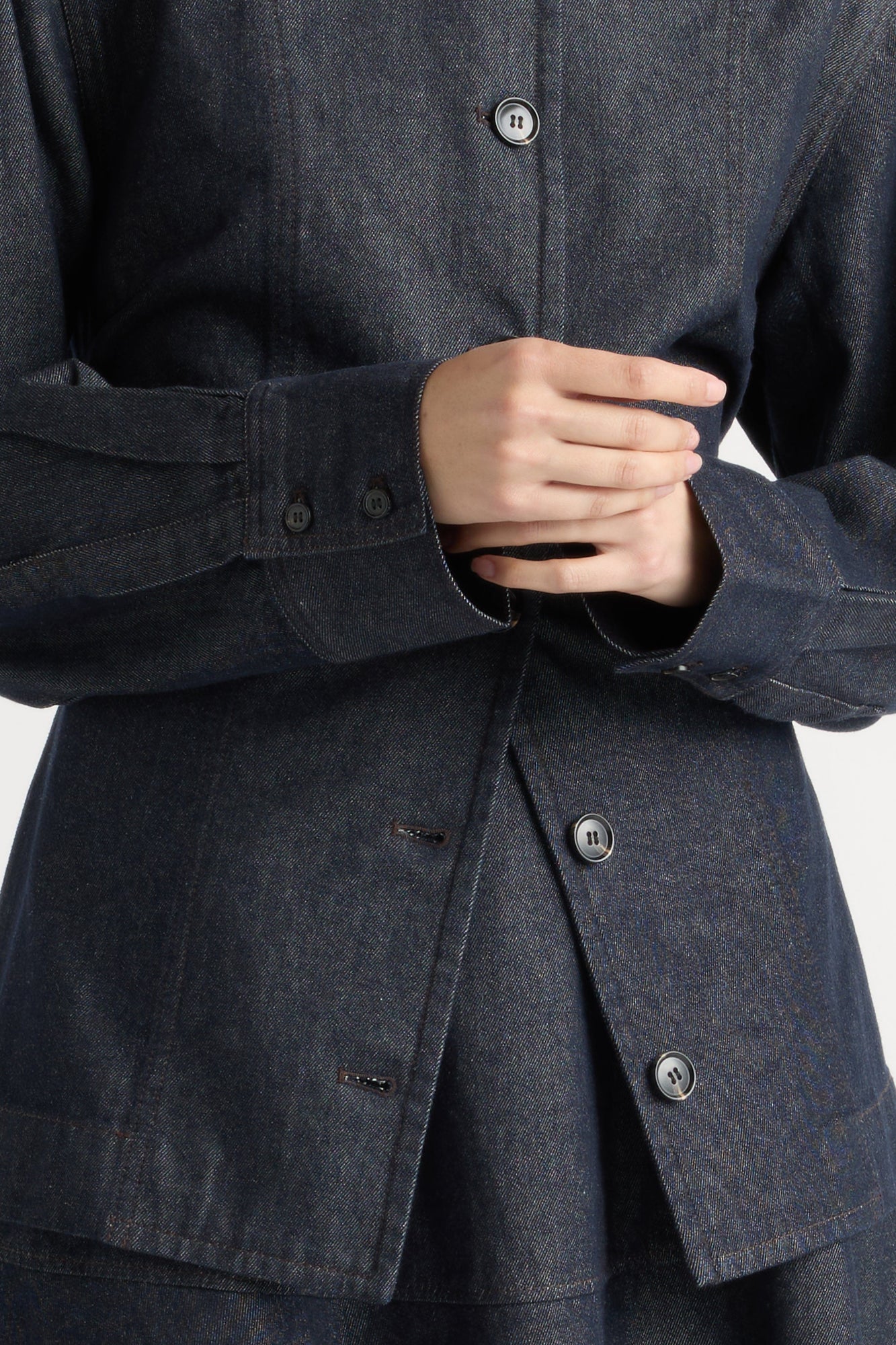 Charlotte | Emerson Cinch-Waist Denim Jacket in Size Small