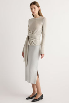 Marije | Esti Side-Zip Organic Cotton-Wool Skirt in Size Small