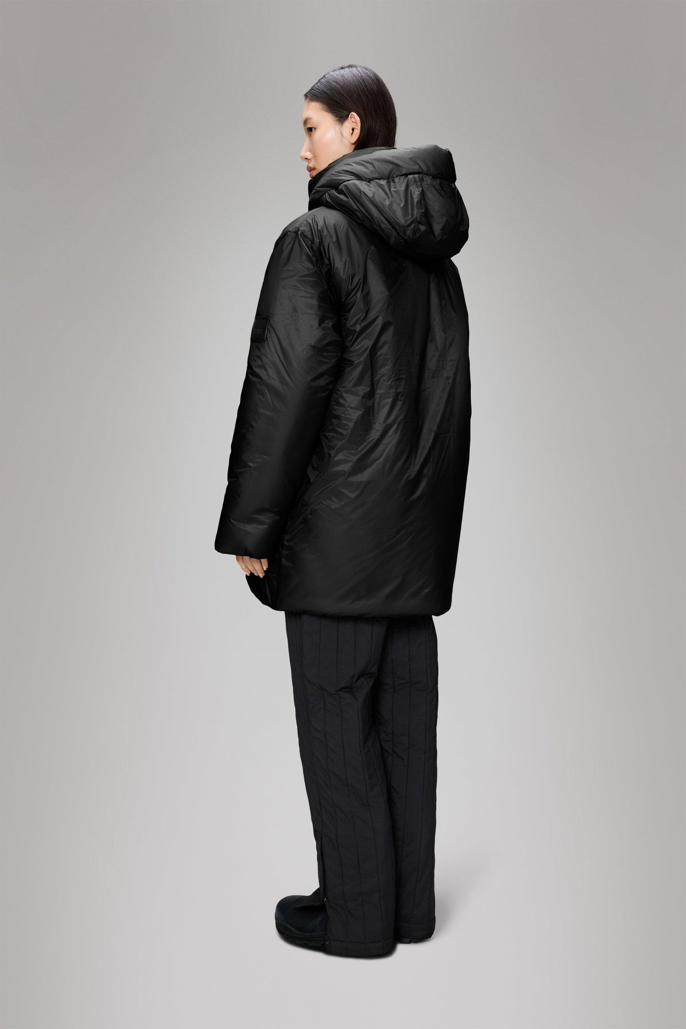 Rains Torna Insulated Long Jacket Black Jacket