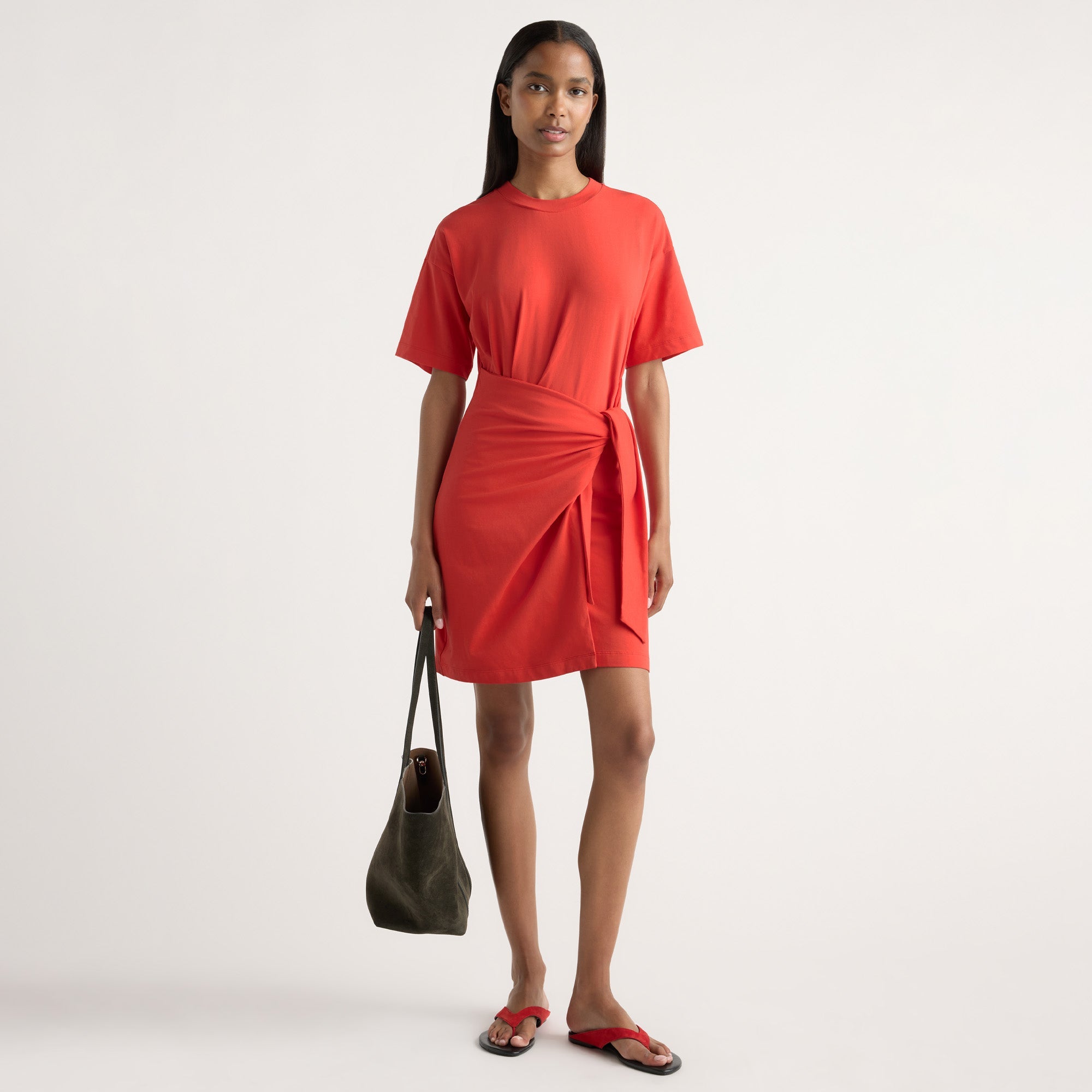 Isilda | Fallon Organic Cotton T-Shirt Wrap Dress in Size Extra Small