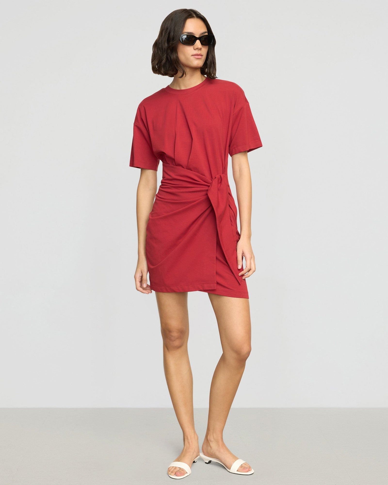 Olivia | Fallon Organic Cotton T-Shirt Wrap Dress in Size Small