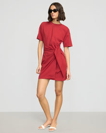 Olivia | Fallon Organic Cotton T-Shirt Wrap Dress in Size Small
