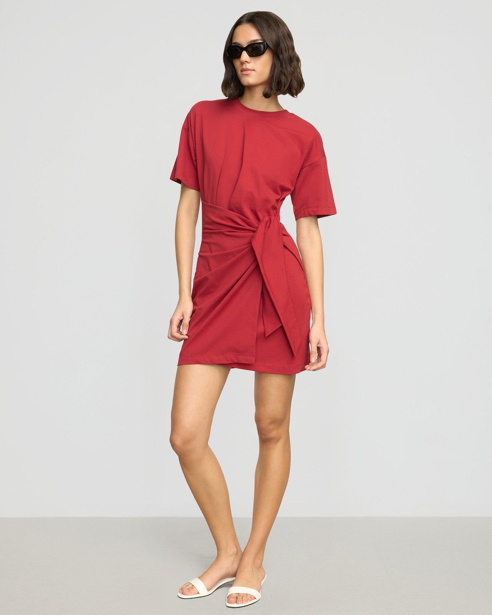Olivia | Fallon Organic Cotton T-Shirt Wrap Dress in Size Small