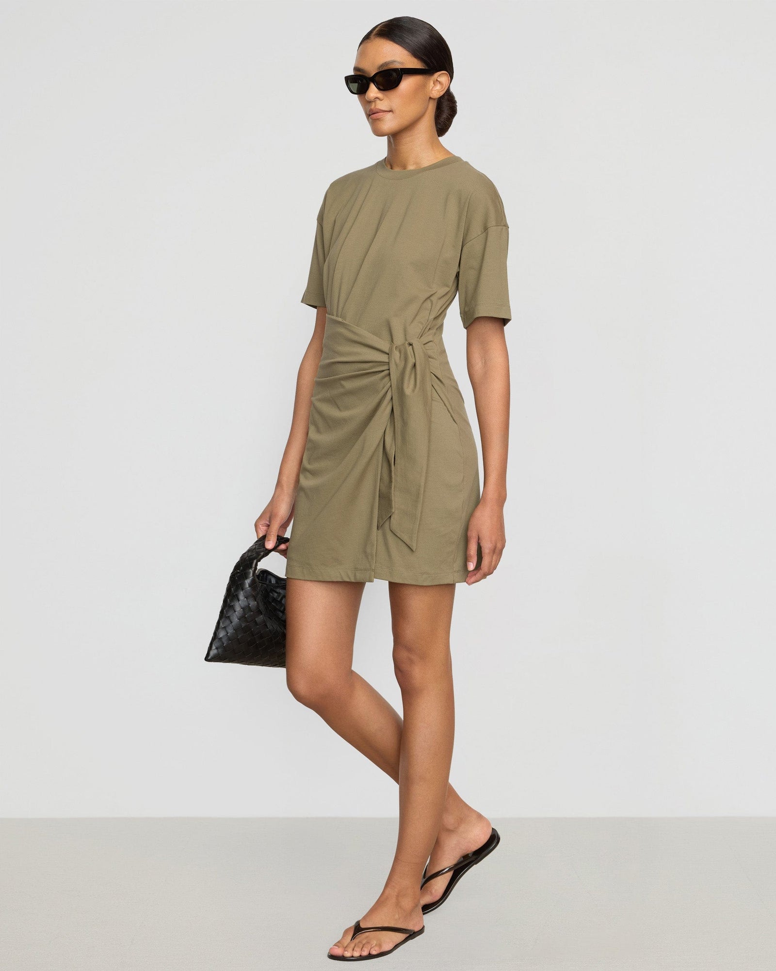 Vanessa | Fallon Organic Cotton T-Shirt Wrap Dress in Size Small