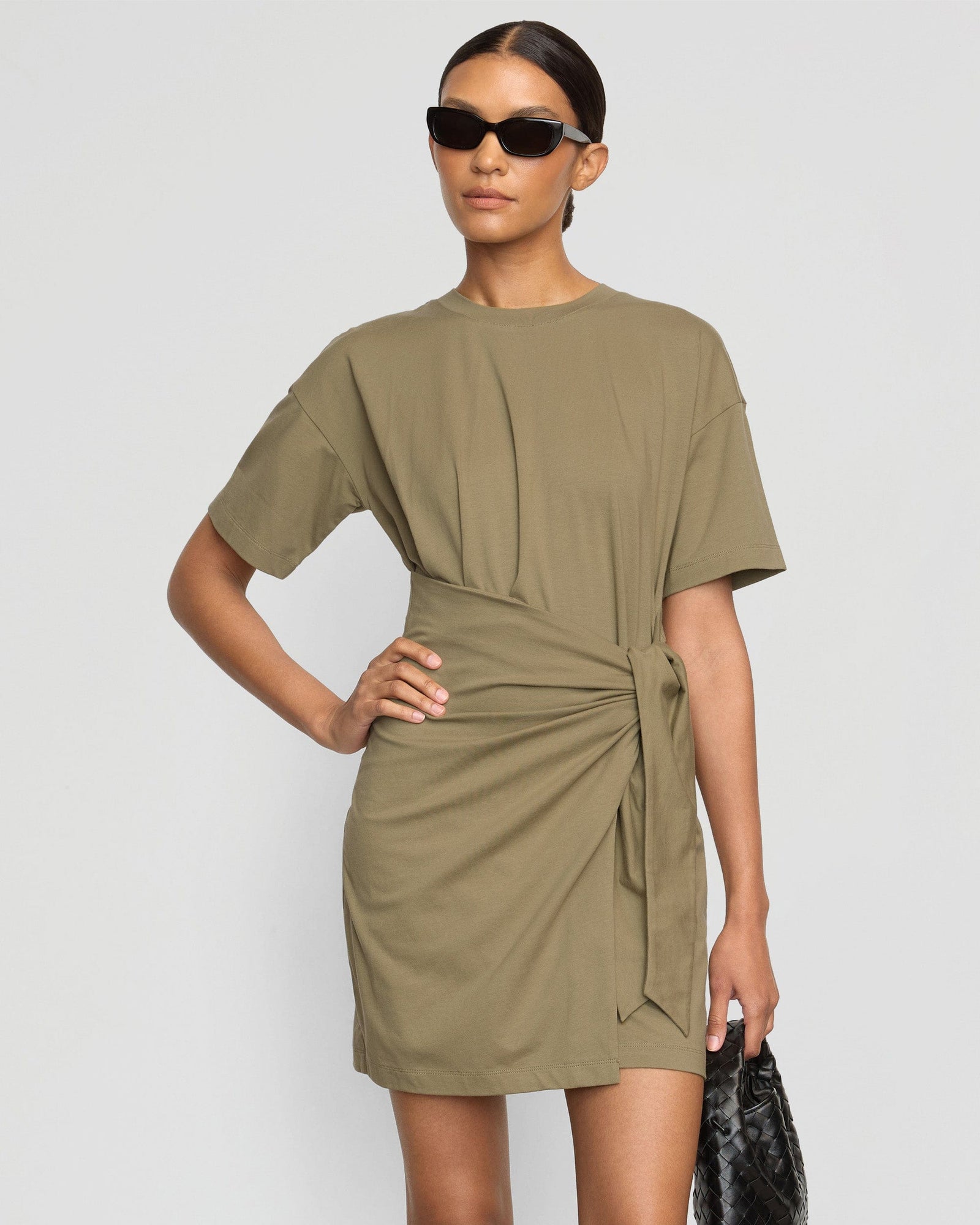 Vanessa | Fallon Organic Cotton T-Shirt Wrap Dress in Size Small