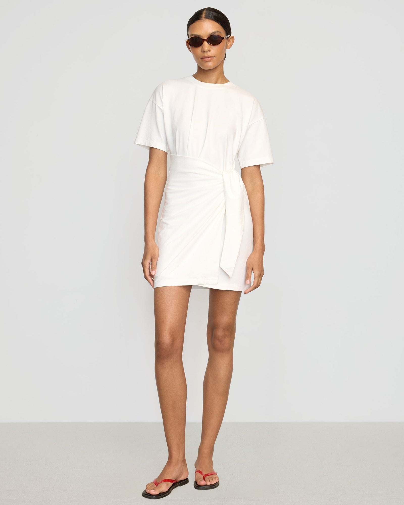 Vanessa | Fallon Organic Cotton T-Shirt Wrap Dress in Size Small