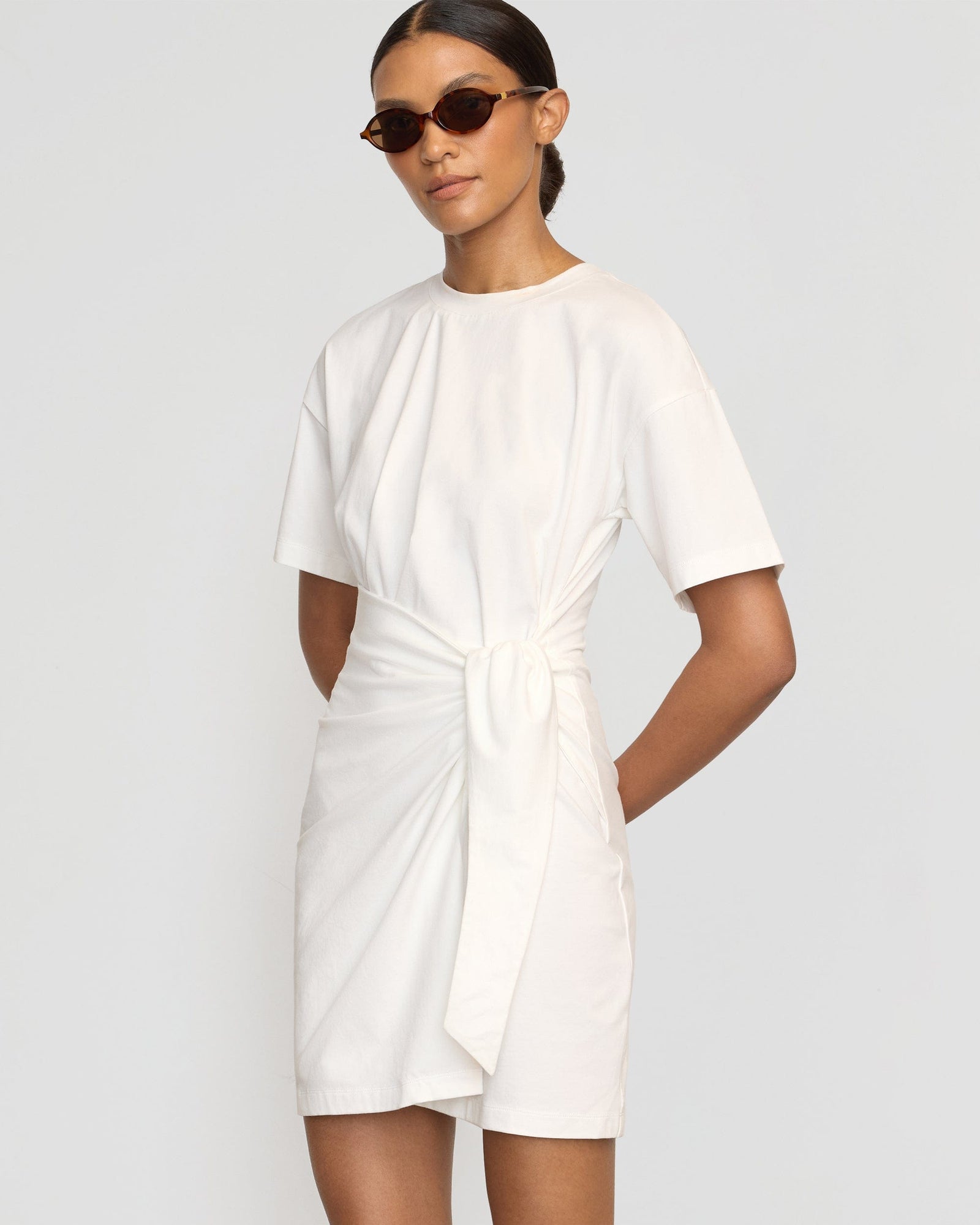 Vanessa | Fallon Organic Cotton T-Shirt Wrap Dress in Size Small