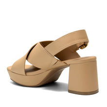 Pura Sandal Platform | Beige Bisque Faux Nappa