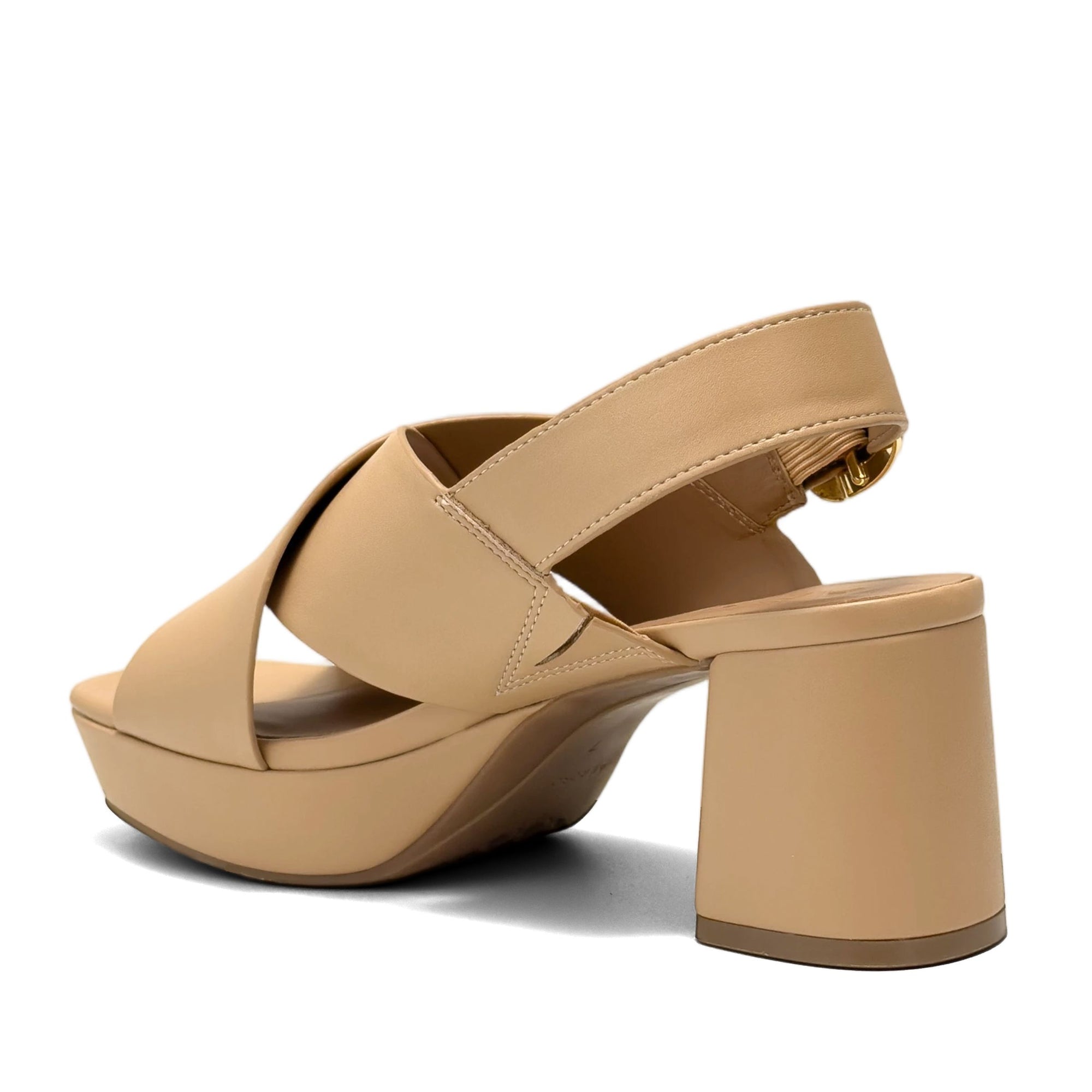 Pura Sandal Platform | Beige Bisque Faux Nappa