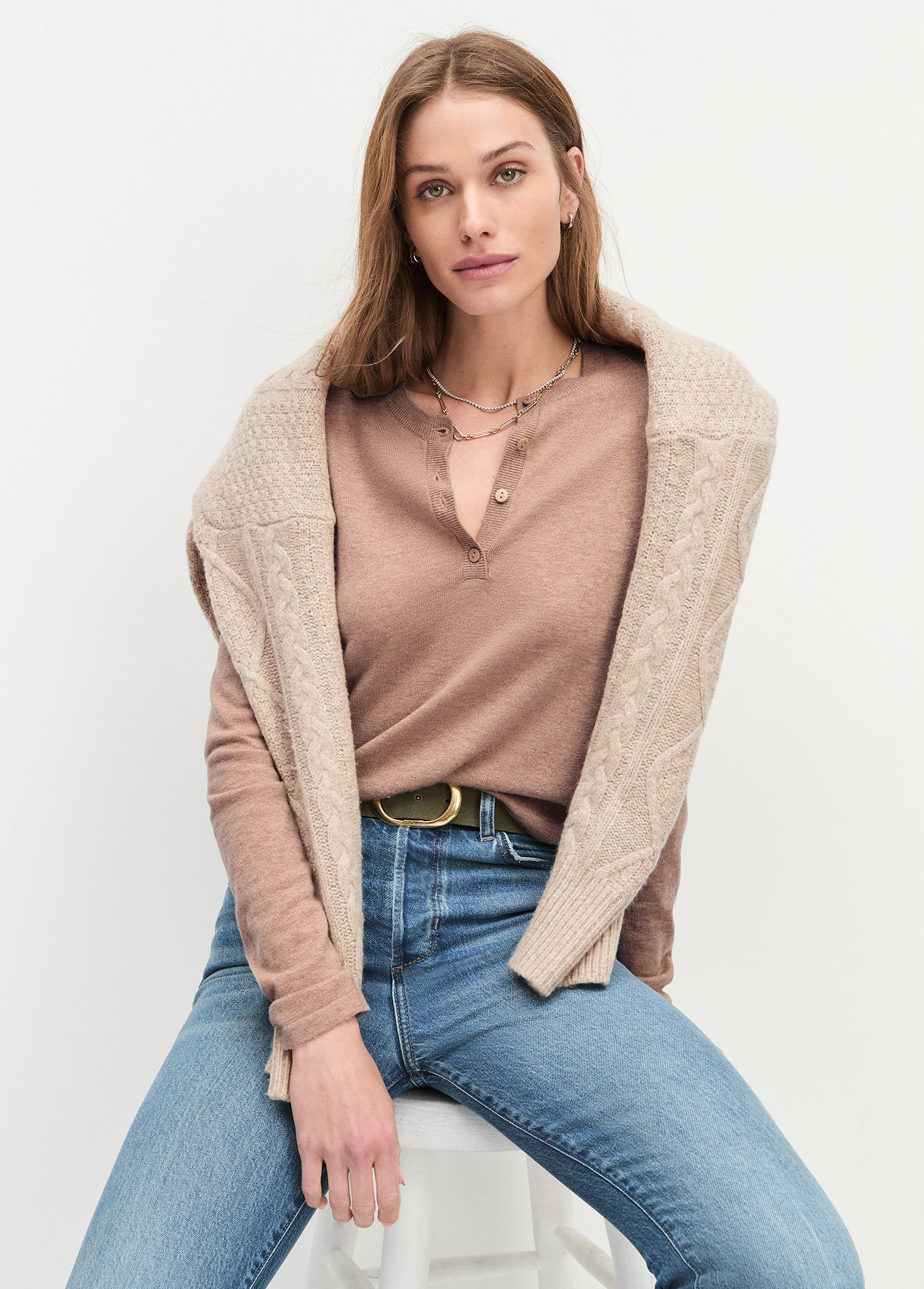 The Oversized Cable Sweater | Tawny Birch