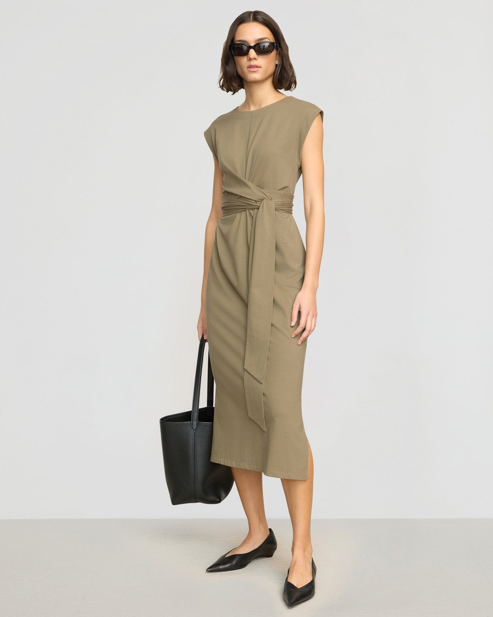 Olivia | Fei Tie Front Organic Cotton Dress in Size Small 