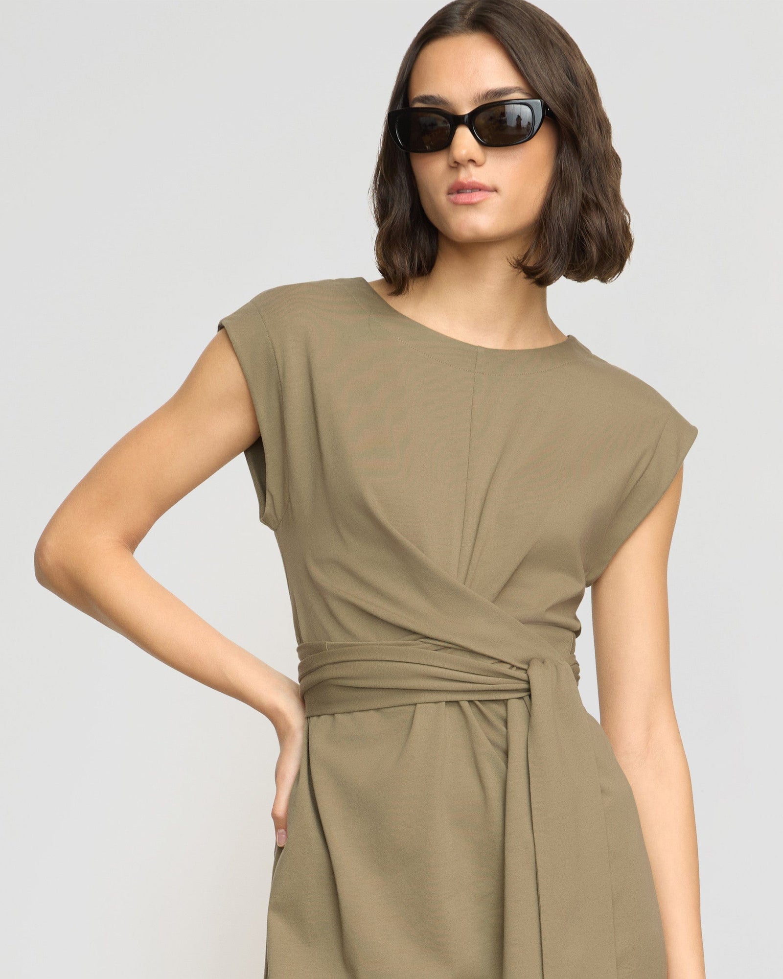 Olivia | Fei Tie Front Organic Cotton Dress in Size Small 