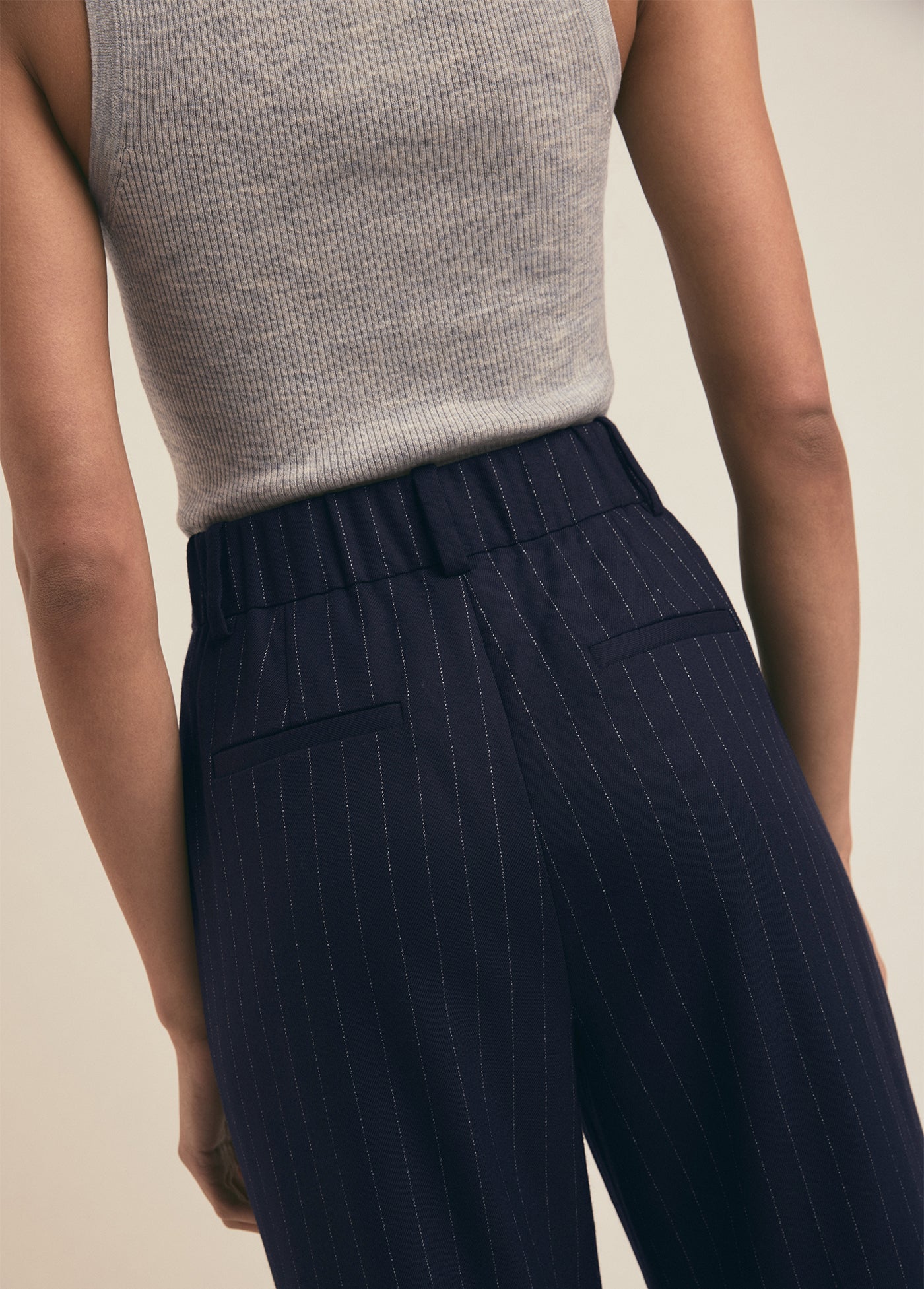 navy pinstripe