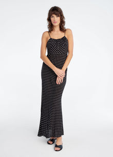 black ivory ditsy dot
