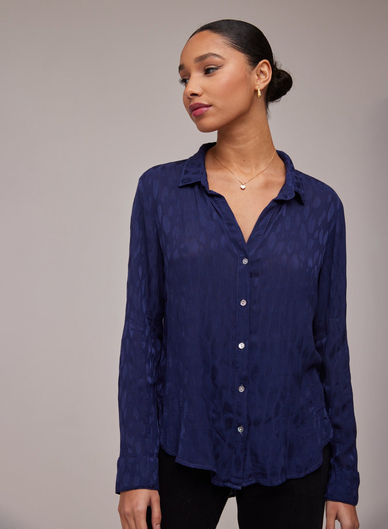 Flowy Button Down | Twilight Navy