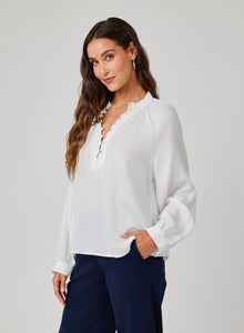 Flowy Pullover Raglan | White