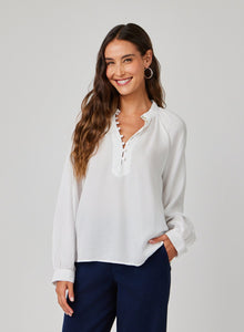 Flowy Pullover Raglan | White