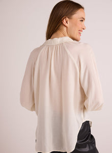 Flowy Raglan Sleeve Shirt | Ivory Pearl