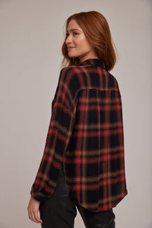 Flowy Shirt | Golden Rust Plaid