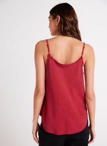 Frayed Cami | Ruby Red