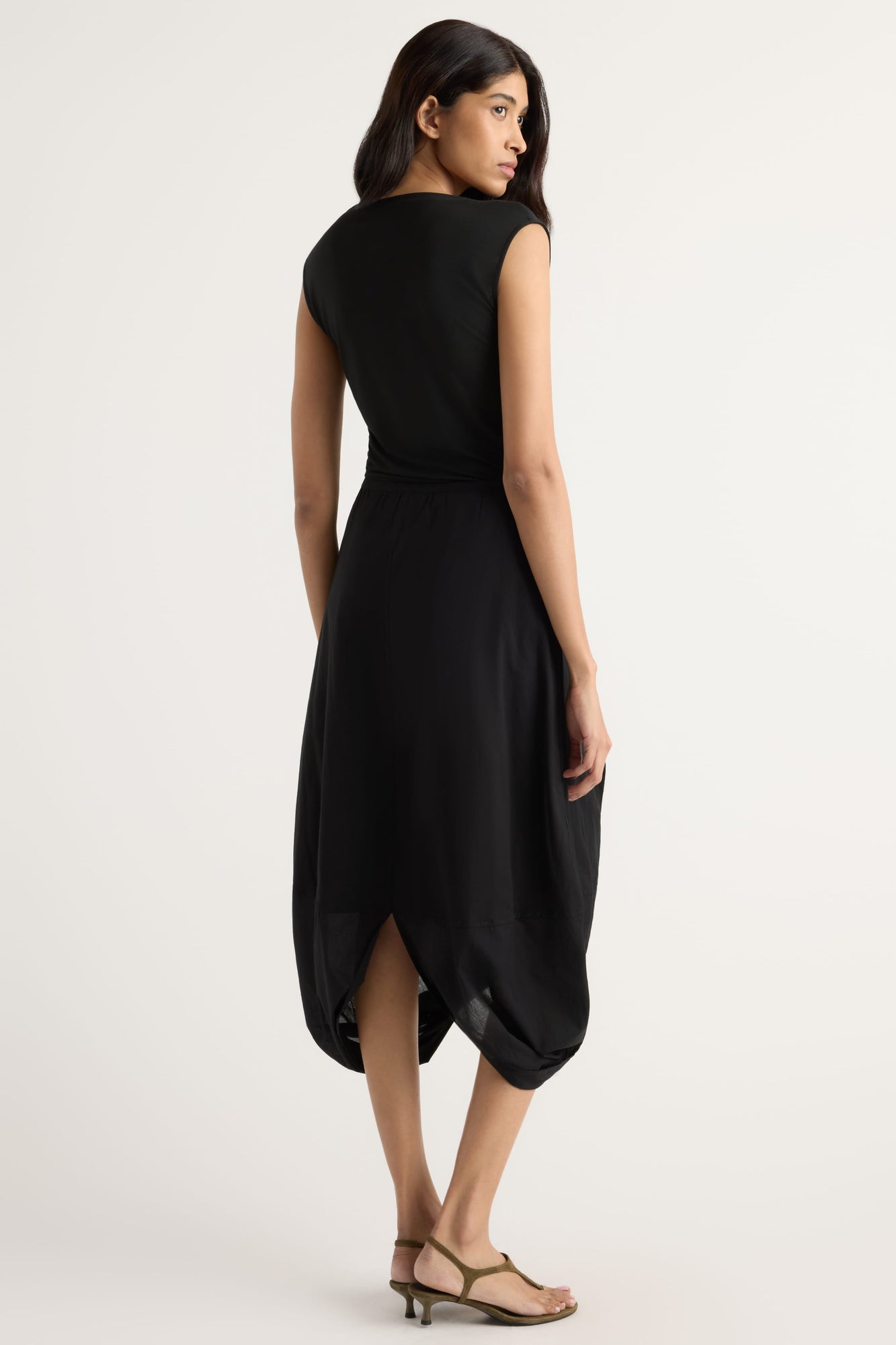 Arya  |  Freya Gathered Drape Maxi Skirt in Size Small