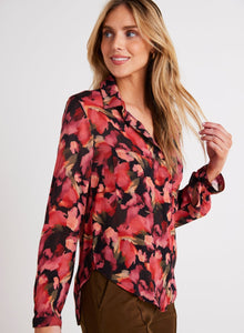 Full Button Down Hipster Shirt | Autumn Bloom Print