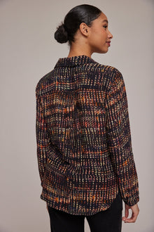 Full Button Down Hipster Shirt | City Lights Print