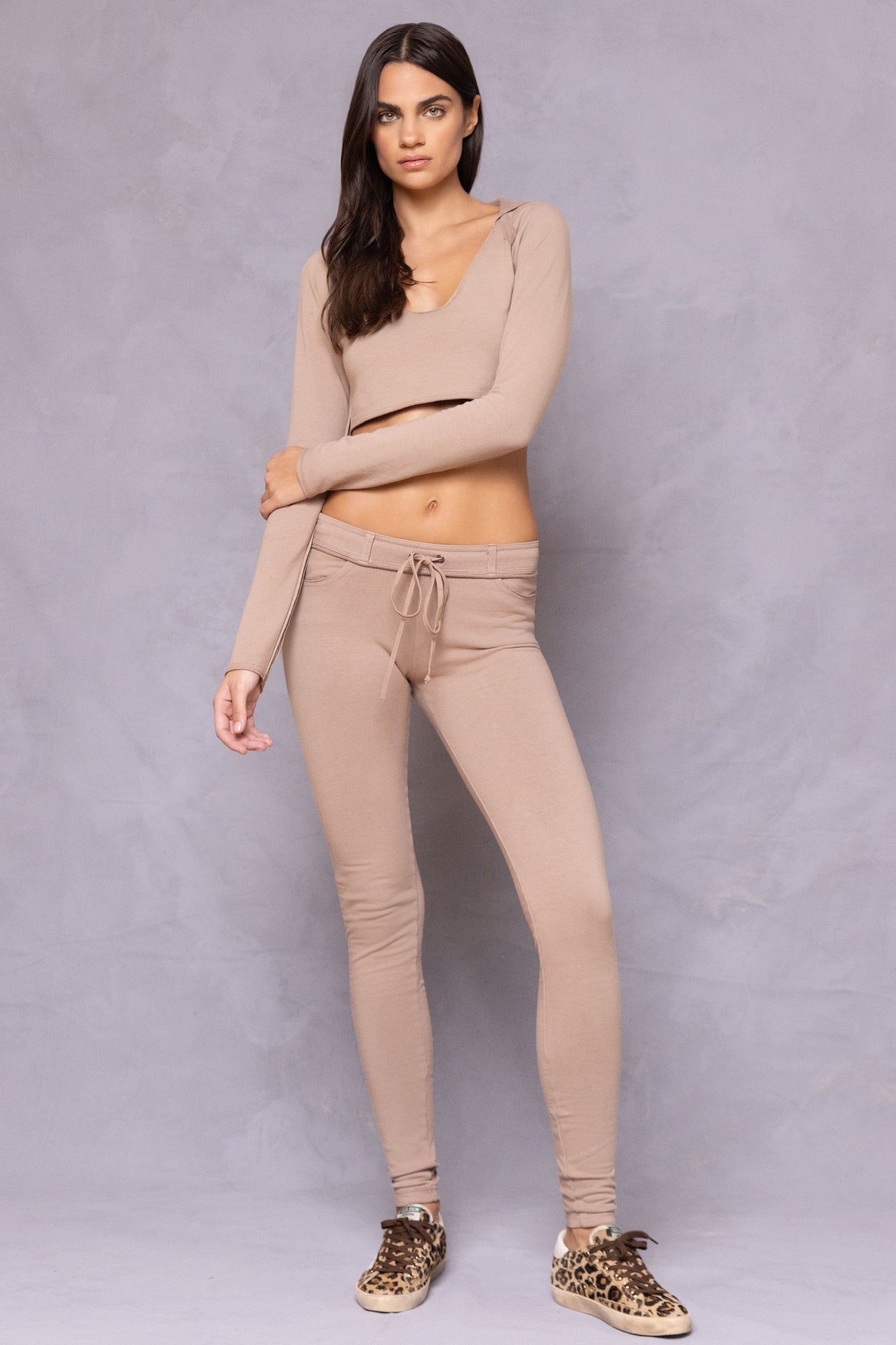 Women | Fleece Jean Legging | Woodsmoke