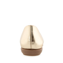 Bell Casual Flat | Gold/Tan Faux Leather