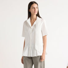 Karolina | Gretta Scarf-Neck Ruffled Tunic Blouse in Size Extra Small