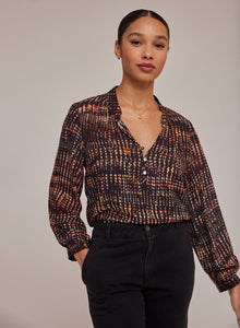 Half Placket Pullover | City Lights Print