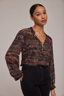 Half Placket Pullover | City Lights Print
