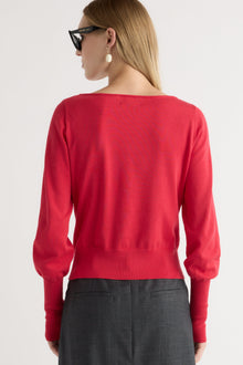 Jess | Hanli Cotton-Silk Boat-Neck Sweater in Size Small