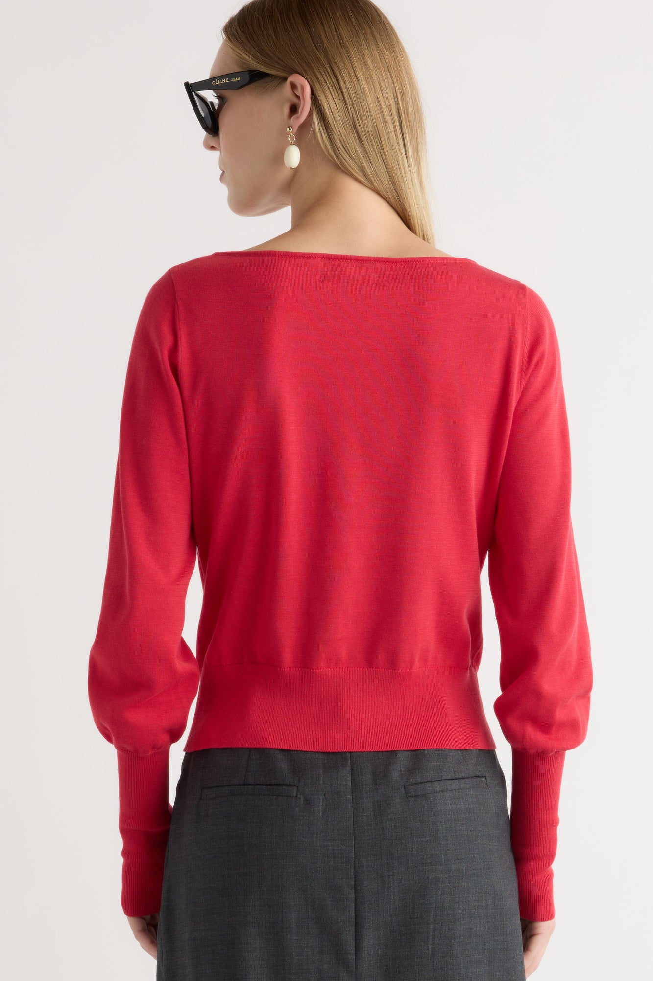Jess | Hanli Cotton-Silk Boat-Neck Sweater in Size Small