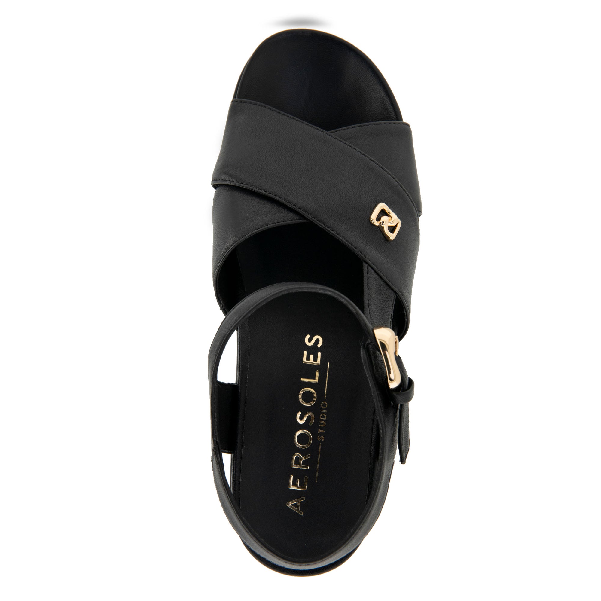 Cora Sandal Dress Platform | Black Leather