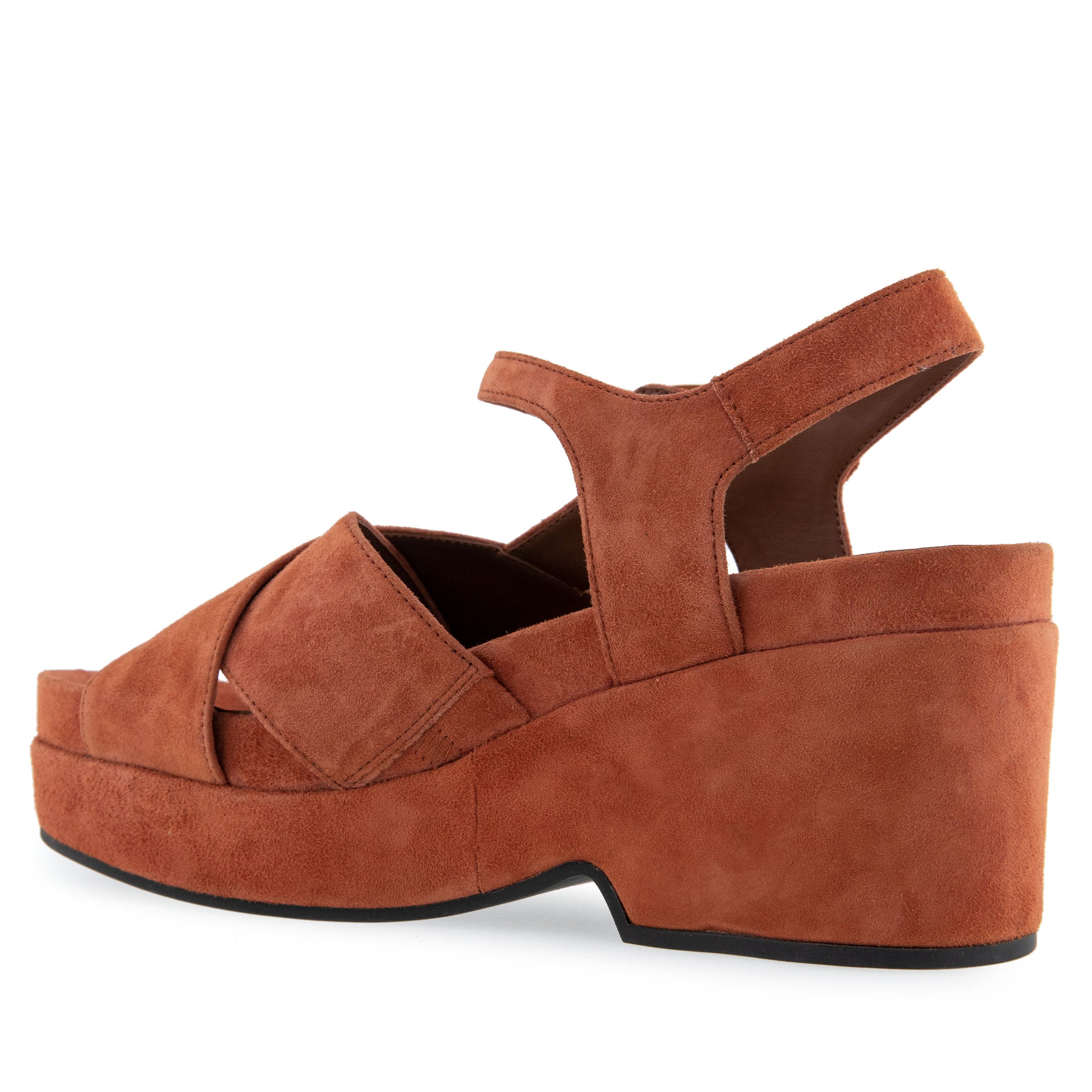 Cora Sandal Dress Platform | Rust Suede
