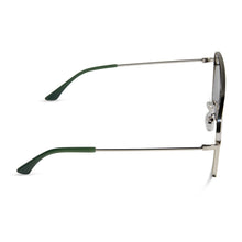 Womens | Cynthia Sunglasses | Silver | Grey Gradient With Silver Flash Polarized Lenses