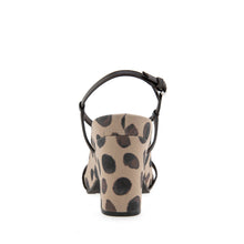 Miles Sandal Dress Platform | Java Spotted Print Faux Leather