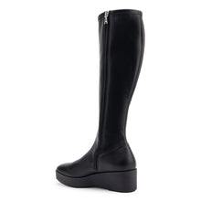 Cecina Boot Platform | Black Faux Leather