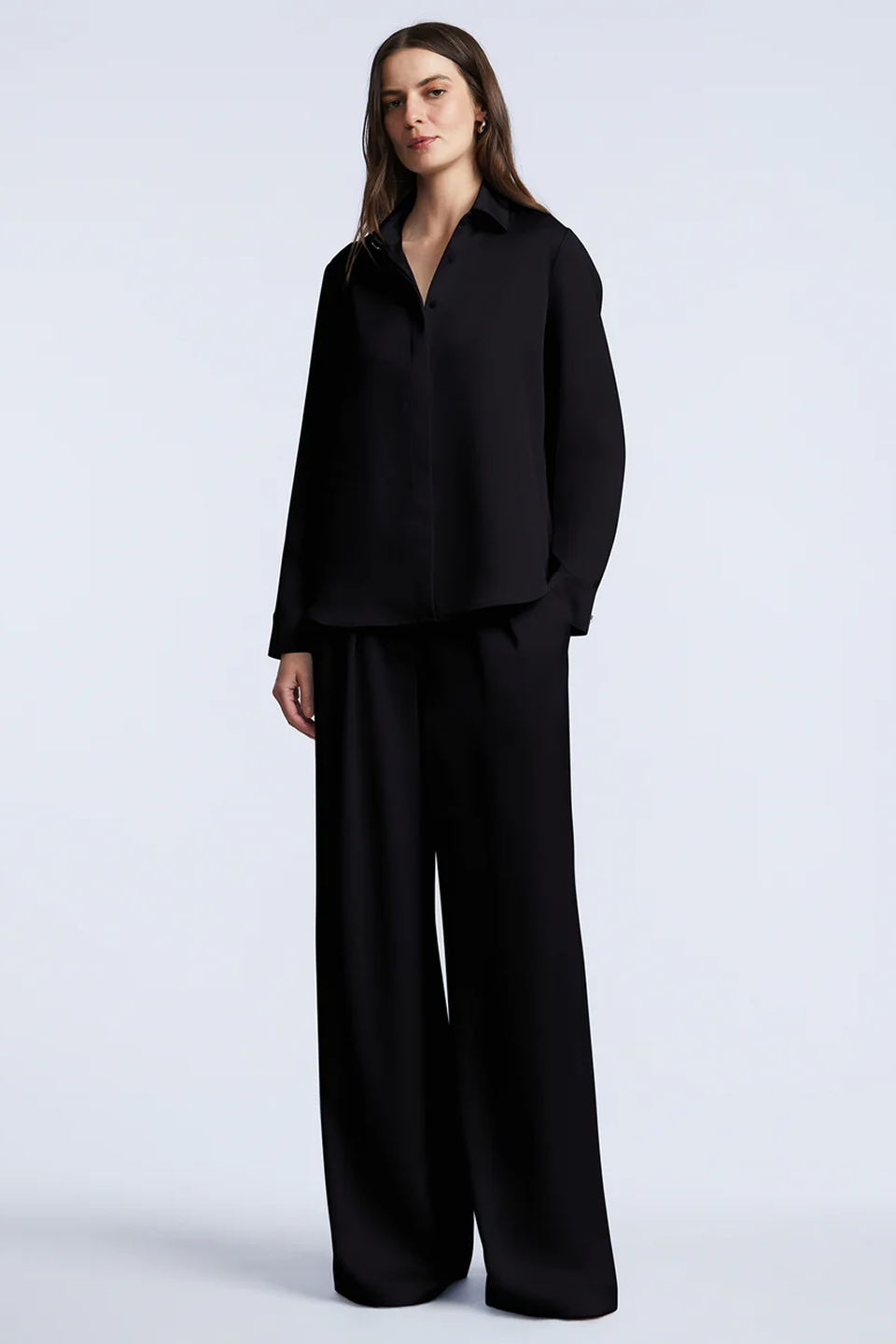 Washed Relaxed Button Down | Black